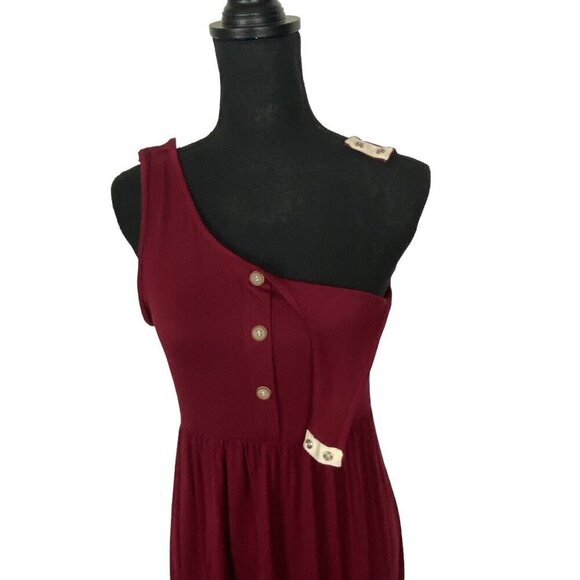 GLAMIX Fit Flare Maternity Dress Sleeveless Red S 61-5 NWT - Picture 5 of 13